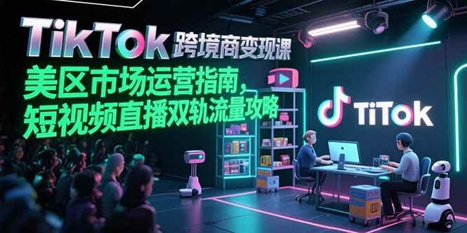（15344期）TikTok跨境电商变现课，美区市场运营指南，短视频直播双轨流量攻略-网亿资源平台