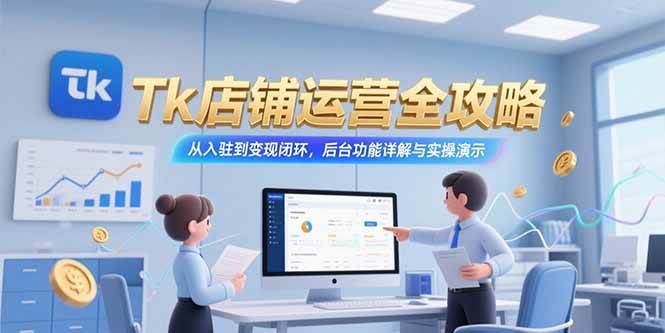 （15345期）Tk店铺运营全攻略，从入驻到变现闭环，后台功能详解与实操演示-网亿资源平台