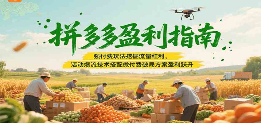 拼多多盈利指南:强付费玩法挖掘流量红利,活动爆流技术搭配微付费方案实现盈利跃升-网亿资源平台