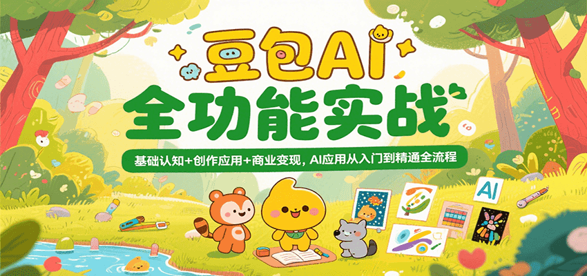 豆包AI全功能实战，基础认知+创作应用+商业变现，AI应用从入门到精通全流程-网亿资源平台