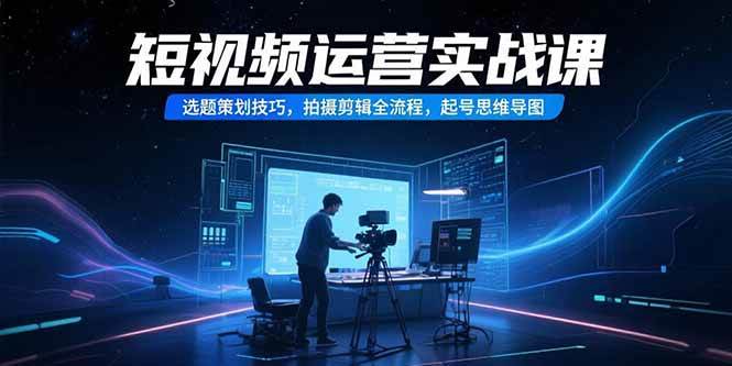 （15375期）短视频运营实战课，选题策划技巧，拍摄剪辑全流程，起号思维导图-网亿资源平台