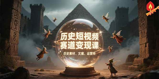 （15386期）历史短视频赛道变现课，百集素材库应用，文案剪辑技巧，账号运营全案-网亿资源平台