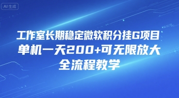工作室长期稳定微软积分挂G项目,单机一天200+可无限放大,全流程教学【揭秘】-邪修侠 - 演示