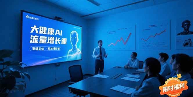 （15396期）大健康AI流量增长课，赛道定位方法论，AI数字人内容生产，私域转化运营…-网亿资源平台