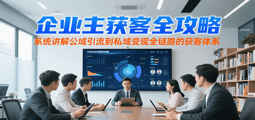 企业主获客全攻略，系统讲解公域引流到私域变现全链路的获客体系-邪修侠 - 演示