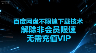 百度网盘不限速下载技术，解除非会员限速，无需充值VIP-邪修侠 - 演示