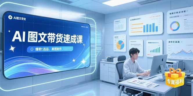 （15416期）AI图文带货速成课，养号引流秘籍，爆款选品策略，美图制作全流程-网亿资源平台