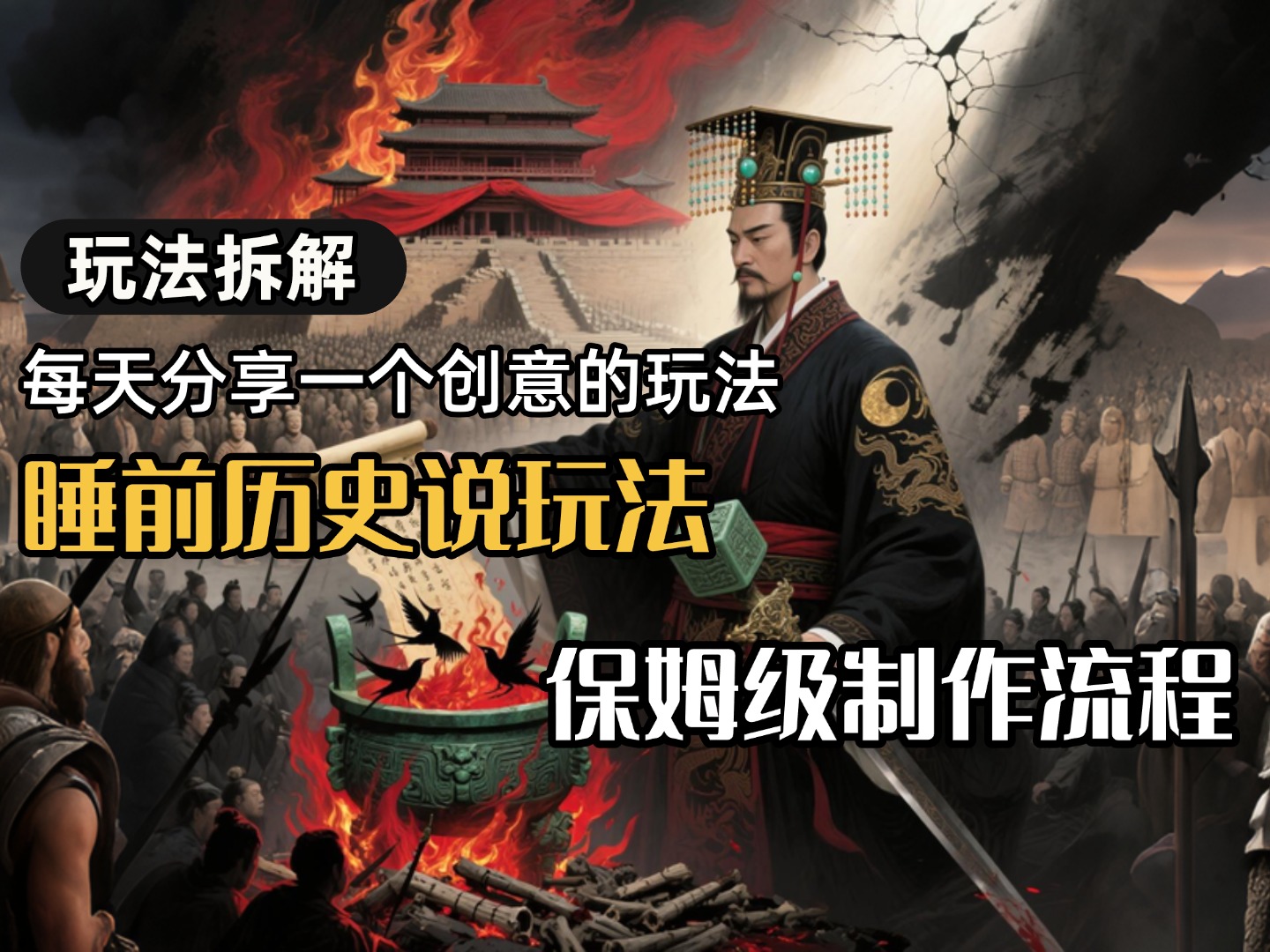 13条作品涨粉24.5万，全流程拆解睡前历史说，保姆级教程-网亿资源平台