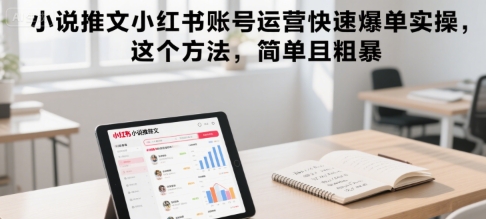 小说推文小红书账号运营快速爆单实操，这个方法，简单且粗暴-邪修侠