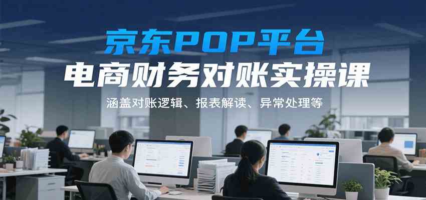 京东POP平台电商财务对账实操课，涵盖对账逻辑、报表解读、异常处理等-网亿资源平台