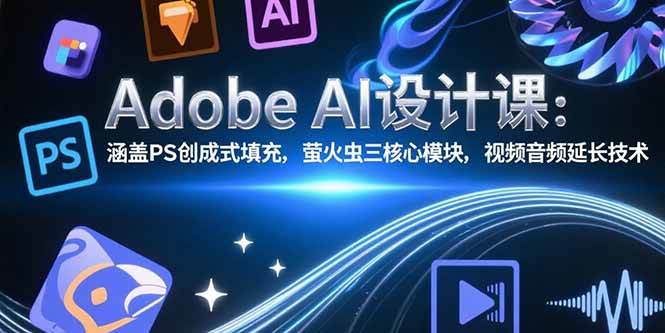 （15469期）Adobe AI设计课：涵盖PS创成式填充，萤火虫三核心模块，视频音频延长技术-网亿资源平台