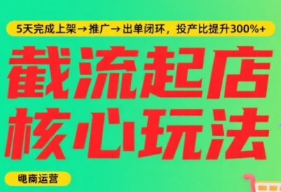 淘宝截流快速起店玩法，掌握暴力快速起店的流程，5天完成上架-推广-出单闭环-邪修侠 - 演示