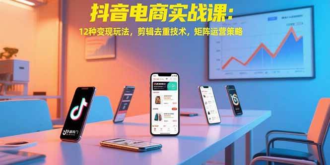 （15478期）抖音电商实战课：12种变现玩法，剪辑去重技术，矩阵运营策略-网亿资源平台