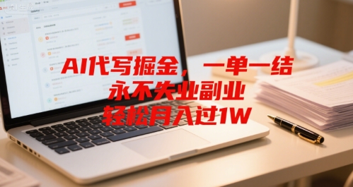 AI代写掘金，一单一结，永不失业副业，轻松月入过1W-网亿资源平台