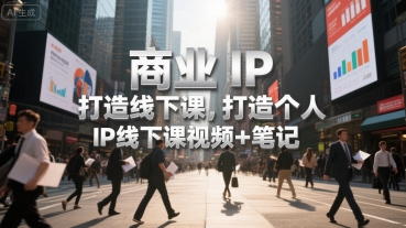 商业IP打造线下课，打造个人 IP线下课视频+笔记-网亿资源平台