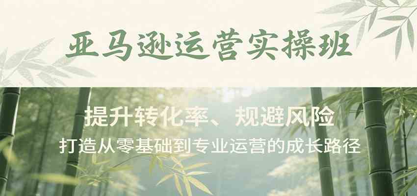 亚马逊运营实操班，提升转化率、规避风险，打造从零基础到专业运营的成长路径-网亿资源平台