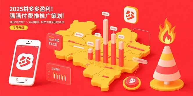 （15509期）2025拼多多盈利地图：强付费推广策略/活动爆流/自然流量获取系统(7月更新)-网亿资源平台