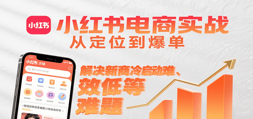 小红书电商实战,从定位到爆单解决新商冷启动难、变现效率低等难题-邪修侠 - 演示