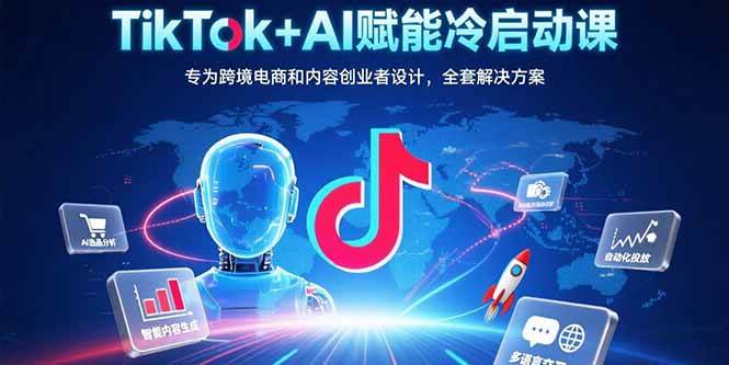 （15561期）TikTok+AI赋能冷启动课：专为跨境电商和内容创业者设计，全套解决方案-网亿资源平台