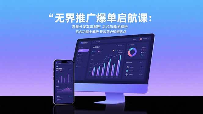 （15567期）无界推广爆单启航课：流量分发算法解密 后台功能全解析 投放前必知避坑点-网亿资源平台