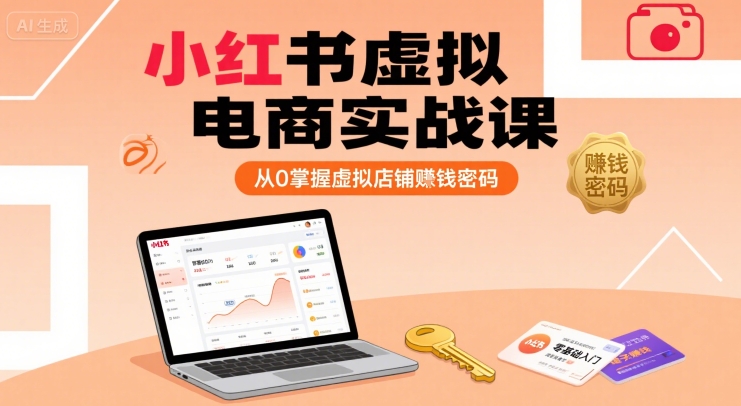 小红书虚拟电商实战课，从0掌握虚拟店铺賺钱密码（更新）-网亿资源平台