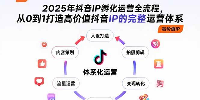 （15610期）2025年抖音IP孵化运营全流程，从0到1打造高价值抖音IP的完整运营体系-网亿资源平台