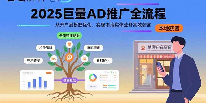（15608期）2025巨量AD推广全流程，从开户到投放优化，实现本地实体业务高效获客-网亿资源平台