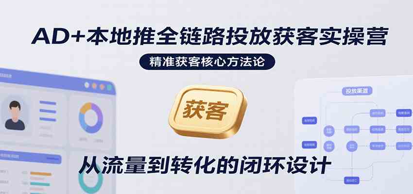 AD+本地推全链路投放获客实操营，快速掌握精准获客技巧，当天投放当天转化高效营销-网亿资源平台