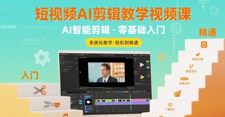 短视频AI剪辑教学视频课，入门到精通-邪修侠 - 演示