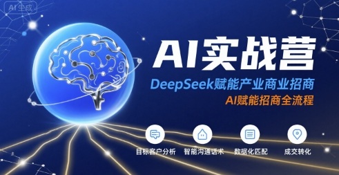 AI实战营：DeepSeek赋能产业商业招商，AI赋能招商全流程-网亿资源平台