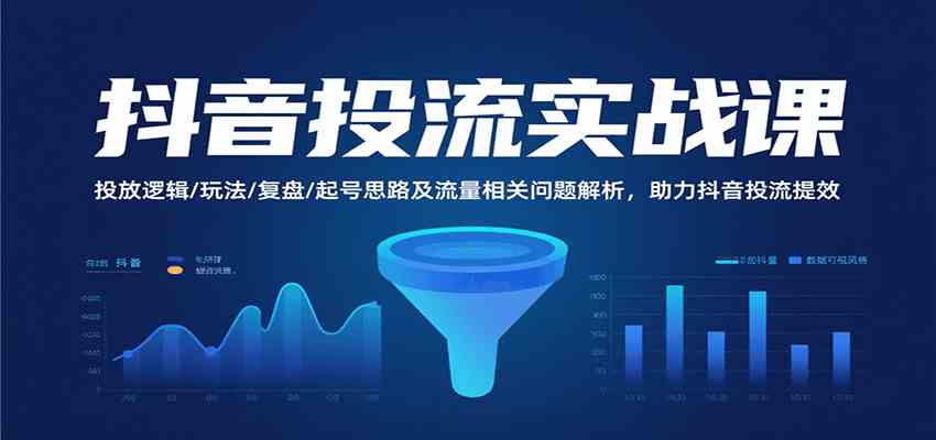 抖音投流实战课，投放逻辑/玩法/复盘/起号思路及流量相关问题解析，助力抖音投流提效-网亿资源平台