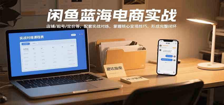 闲鱼蓝海电商实战，涵盖店铺、起号、定价等，配套实战对练，掌握核心变现技巧-网亿资源平台