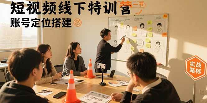 （15707期）短视频线下特训营：账号定位搭建/口播号拍摄剪辑/直播间流量入口/变现实战-网亿资源平台