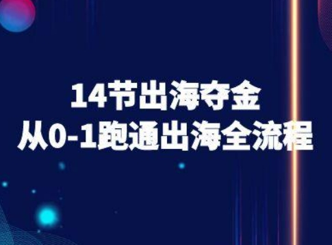 14节出海夺金从0-1跑通出海全流程-跨境电商教程-邪修侠 - 演示