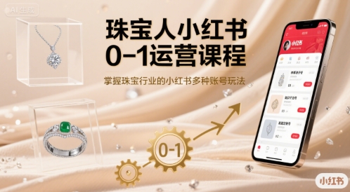 珠宝人小红书0-1运营课程,掌握珠宝行业的小红书多种账号玩法-邪修侠 - 演示