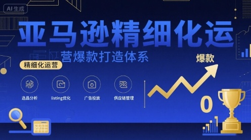 亚马逊精细化运营爆款打造体系，视频课+全套资料文档-邪修侠