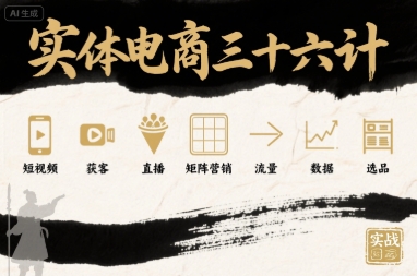 实体电商三十六计，短视频-获客-直播-矩阵营销-流量-数据-选品-邪修侠 - 演示