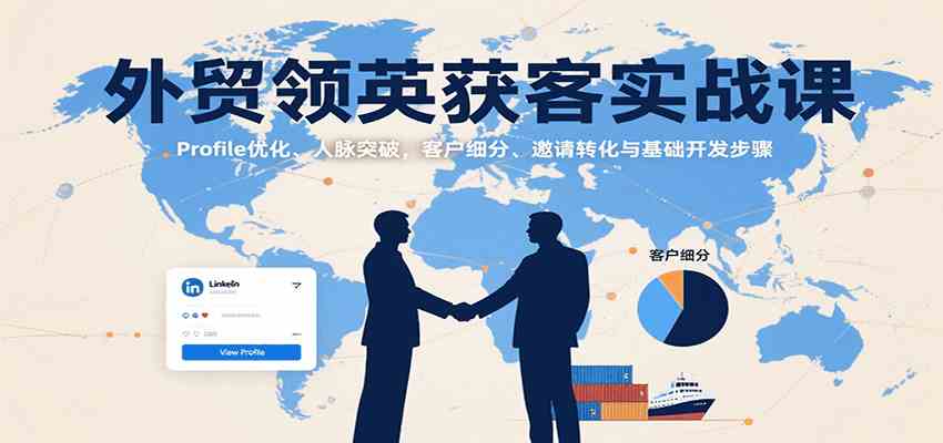 外贸领英获客实战课:Profile优化、人脉突破,客户细分、邀请转化与基础开发步骤-网亿资源平台