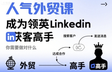 人气外贸课-成为领英Linkedin获客高手，你需要做对什么-网亿资源平台