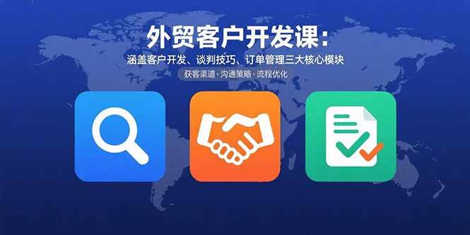（15793期）外贸客户开发课：涵盖客户开发、谈判技巧、订单管理三大核心模块-网亿资源平台