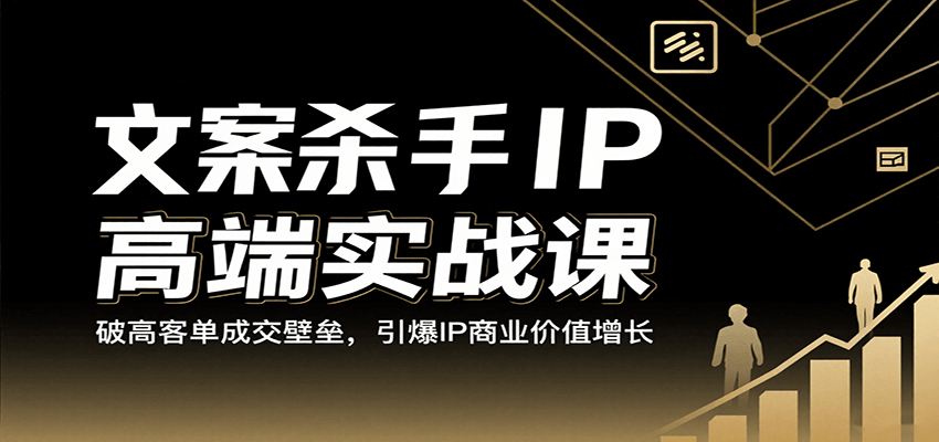 文案杀手IP高端实战课：破高客单成交壁垒，引爆IP商业价值增长-网亿资源平台