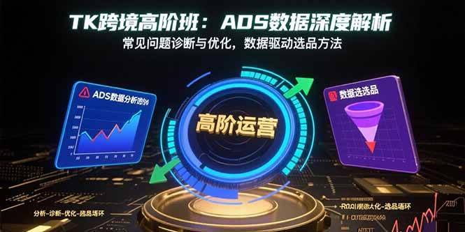 （15809期）TK跨境高阶班：ADS数据深度解析，常见问题诊断与优化，数据驱动选品方法-网亿资源平台