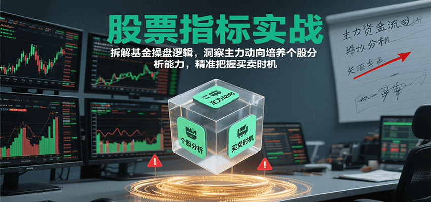 股票指标实战，基金操盘逻辑拆解，洞察主力动向培养个股分析能力把握买卖时机（更新）-网亿资源平台