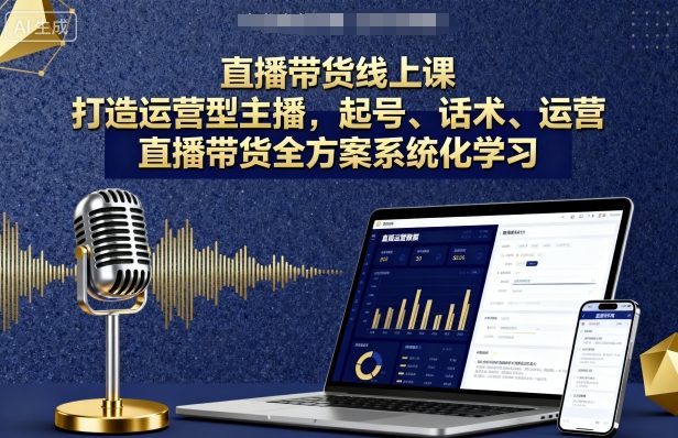 直播带货线上课，打造运营型主播，起号、话术、运营，直播带货全方案系统化学习-邪修侠 - 演示