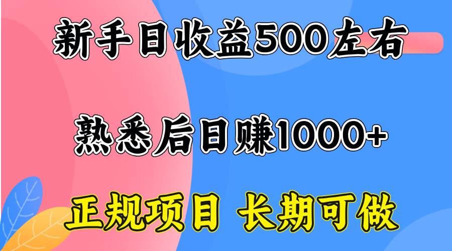 （15978期）一台电脑，前期日收益300-500，熟练后日入1000左右-网亿资源平台