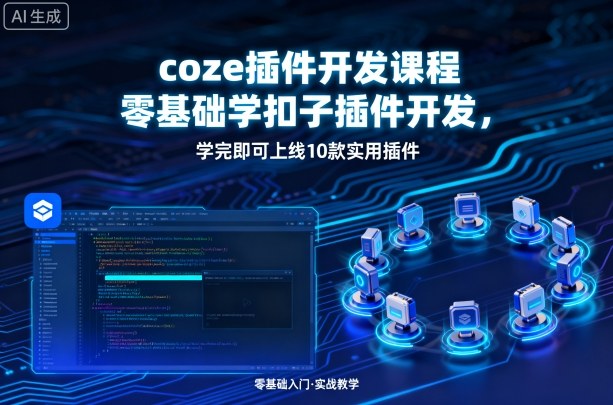 coze插件开发课程，零基础学扣子插件开发，学完即可上线10款实用插件-邪修侠 - 演示