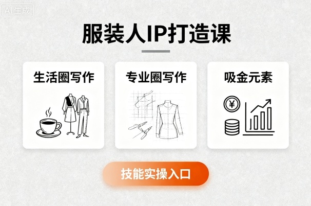 服装人IP打造课,文案创富+生活圈写作+专业圈写作+服装人专属+吸金元素+技能实操-邪修侠 - 演示