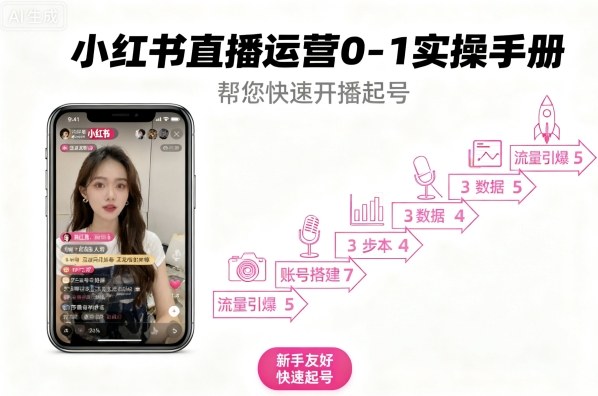 小红书直播运营0-1实操手册，帮您快速开播起号-邪修侠 - 演示