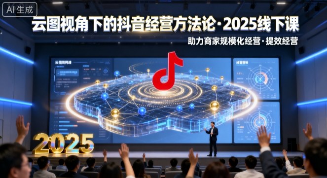 云图视角下的抖音经营方法论，2025线下课，助力商家规模化经营，提效经营（录音+字幕）-网亿资源平台