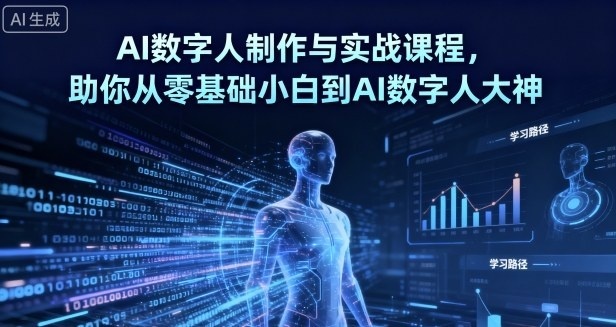 AI数字人制作 从零基础到大神-网亿资源平台